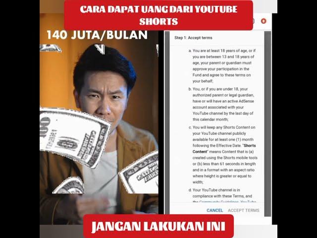 cara dapat gaji dari youtube short - jangan lakukan ini