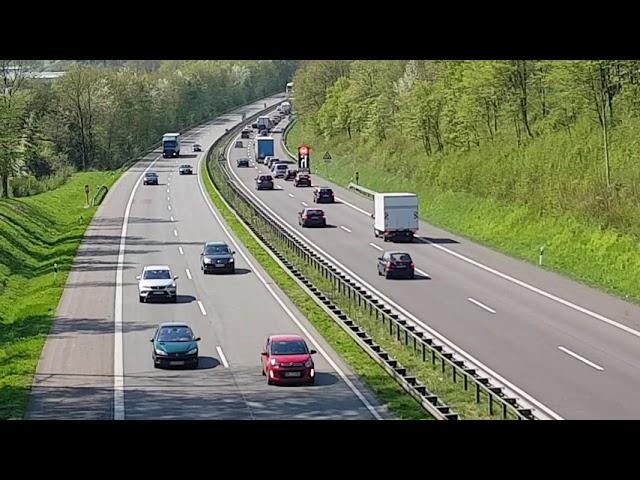 Stauende auf der Autobahn