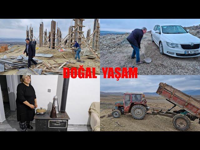 KÖYDE YAŞANTI AKŞAM AKŞAM ÇALIŞMA KOMŞUMUZUN YENİ EVİ SOBA ÜSTÜNDE YEMEK