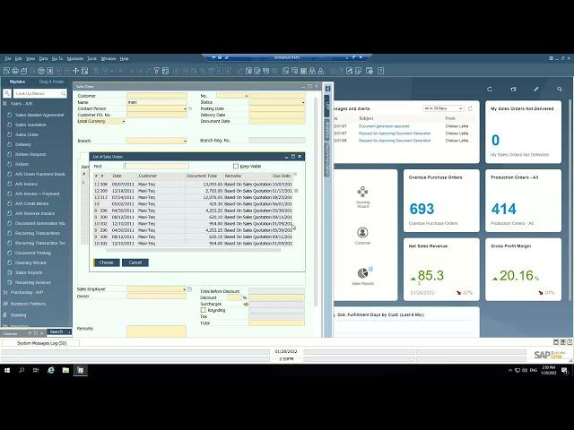 SAP Business One Demo - Production Module & MRP