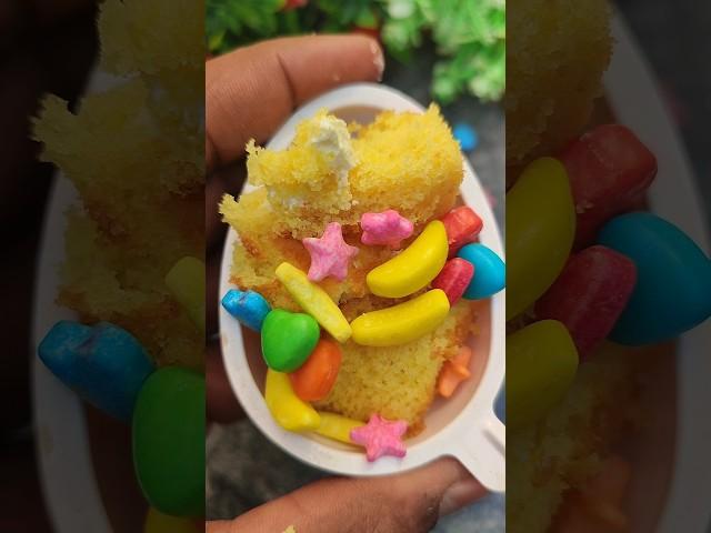 Creamy Goodness Cake with Jems Candy Popsicle #shortsvideoviral #cake #gems