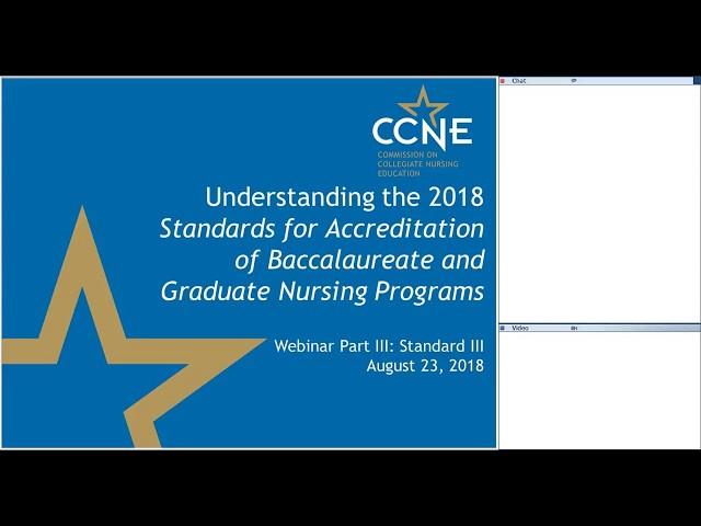 CCNE Accreditation: Standard III- Program Quality: Curriculum and Teaching-Learning Practices