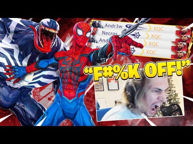 XQC RAGEQUITS Against RANK #1 Venom Spiderman Duo