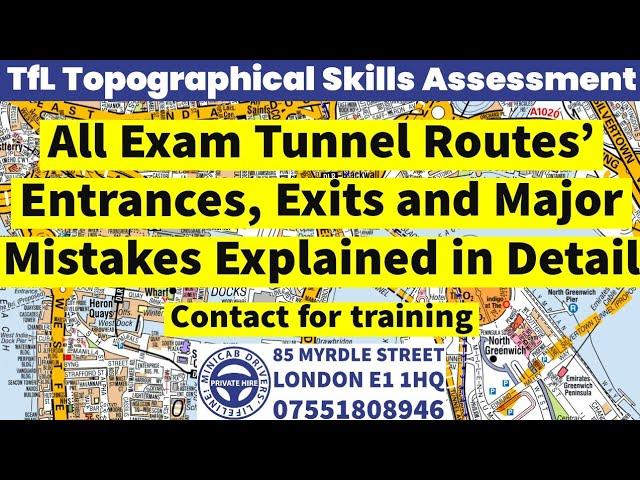 All tunnel routes and major mistakes explained in detail |London TfL Topographical Skills Assessment