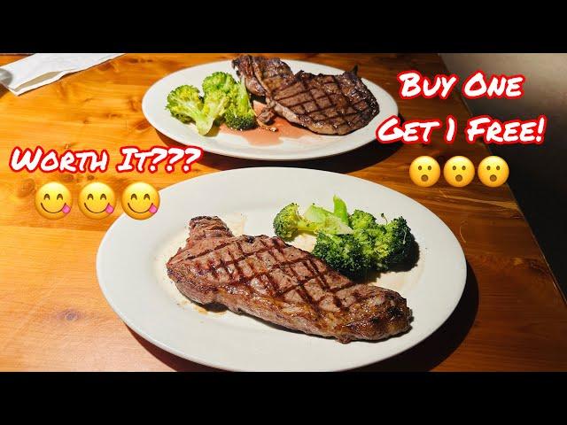 TRYING OUT BLACK ANGUS STEAKHOUSE BUY ONE GET ONE FREE (BOGO) DEAL!