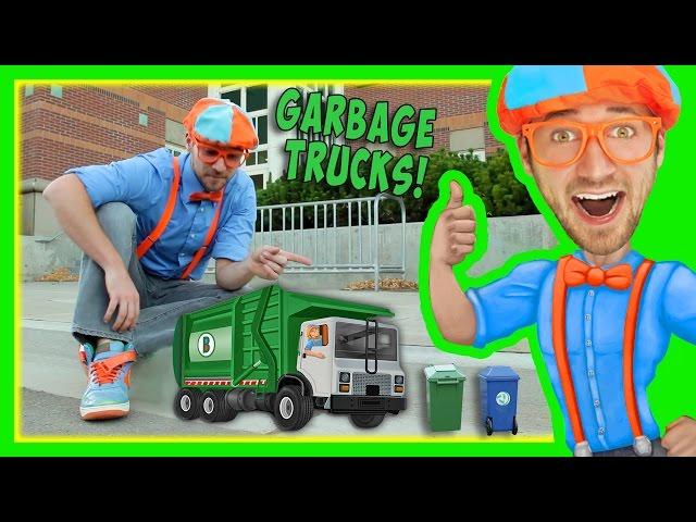 Garbage Trucks For Kids With Blippi | Educational Toy Videos For Children