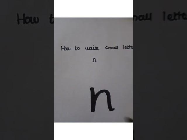 How to write small letter n?