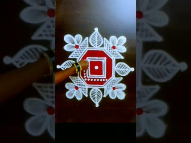 simple kolam designs  7×7 Dots (2) Beautiful beginners rangoli muggulu  trendy & new year rangoli