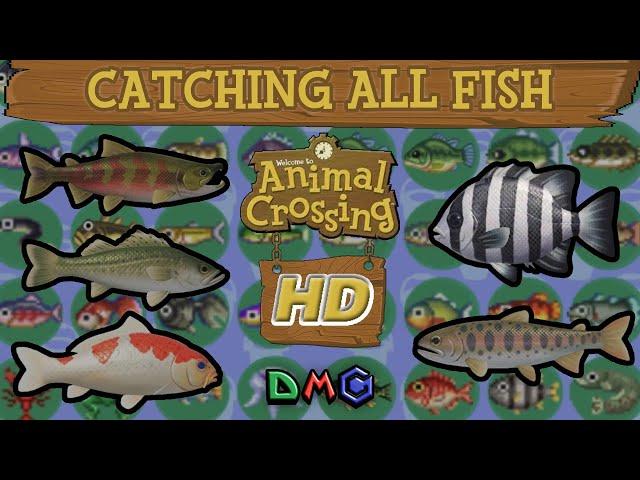 Animal Crossing - Catching All Fish | HD Texture Pack | Widescreen (GCN)