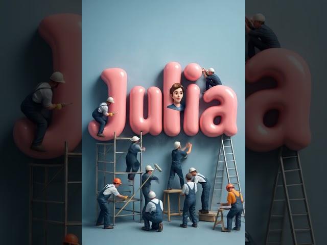 Building the Name Julia – AI-Generated Miniature Art