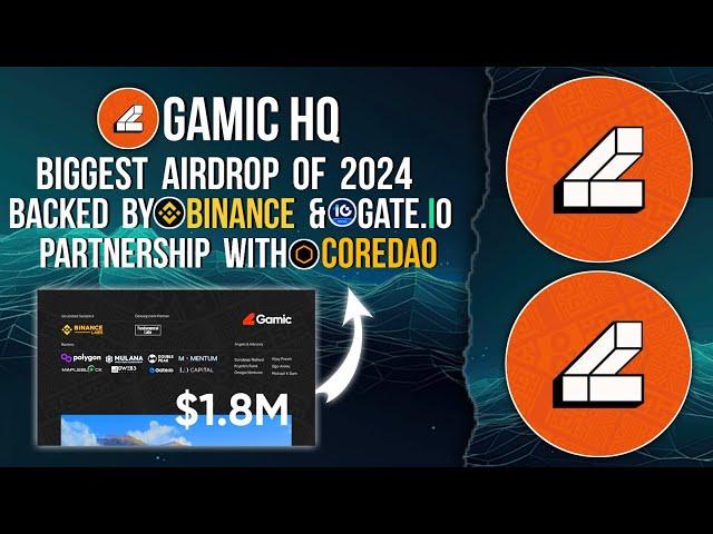 GAMIC HQ NEW MINING | BACKED BY BINANCE AND PARTNERS WITH COREDAO #binance #coredao