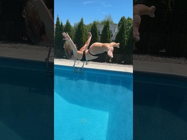 Walking with SUPER HIGH JUMP DIVE into the Swimming Pool #shorts