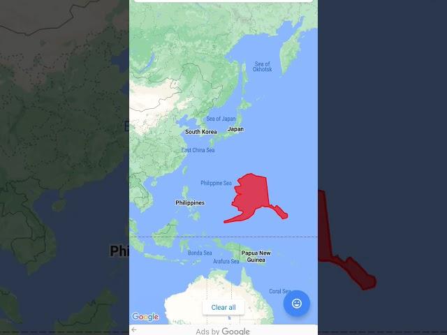 India vs Alaska size comparison #india #alaska #geography #map #mapping #maps #shorts #usa #world