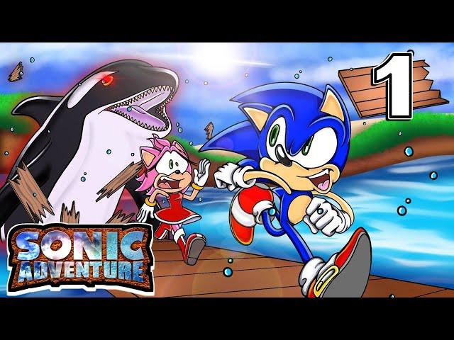  KILLER WHALE!! - Sonic & Amy PLAY Sonic Adventure : Sonic's Story!