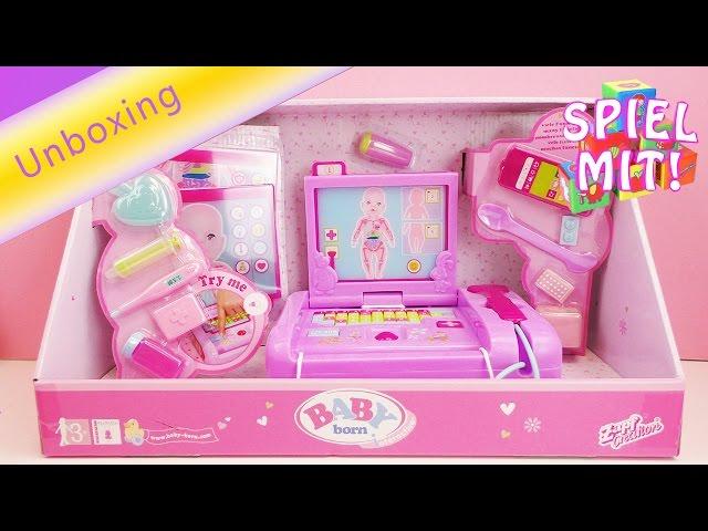 Baby Born Kinderarzt Laptop Puppendoktor spielen Unboxing | Deutsch | Doktor | Laptop