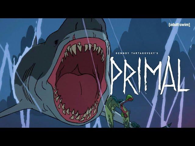 Megalodon Attack | Genndy Tartakovsky's Primal | adult swim