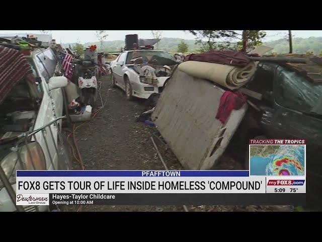 FOX8 gets tour of Pfafftown homeless 'compound'