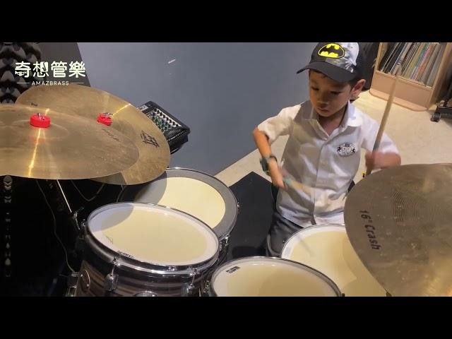 Numb - Linkin Park / Drum Cover by Aero (age 6) / cr.Amazbrass