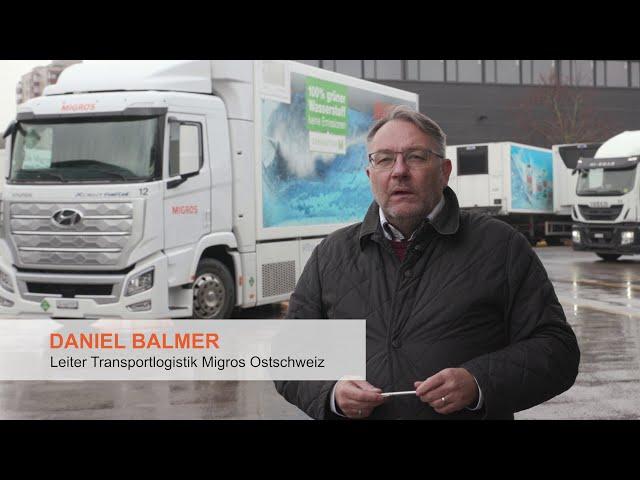 Klimaneutral unterwegs - mit dem Wasserstofflastwagen der Migros Ostschweiz