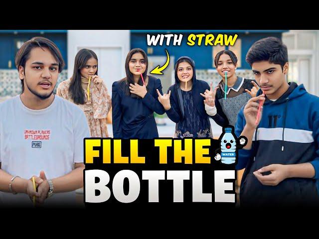 FILL THE WATER BOTTLE WITH STRAW // BHT FUNNY VIDEO