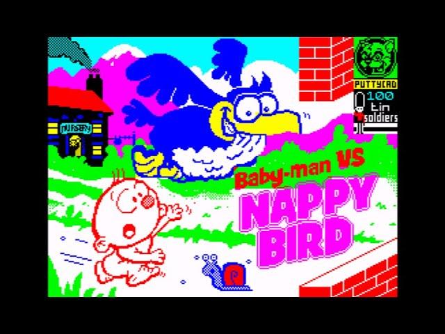 BABY-MAN VS NAPPY BIRD ZX (2023) Longplay / Walkthrough, ZX Spectrum