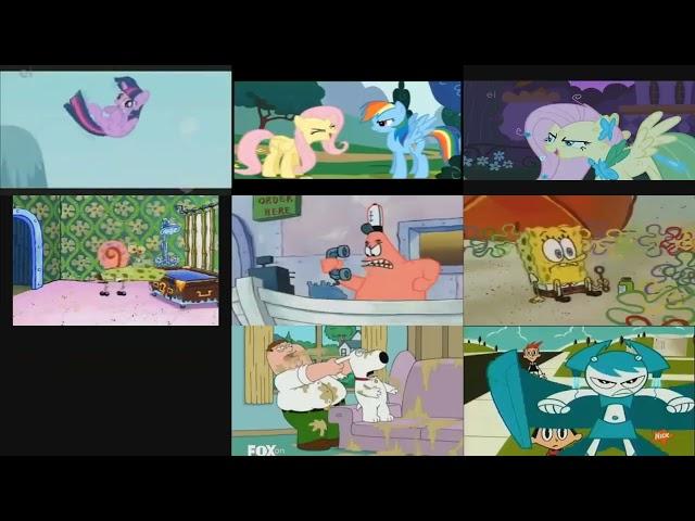 (sparta remix) spongebob vs my little pony vs family guy nineparison