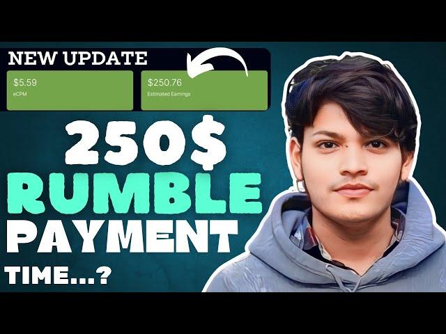 RUMBLE PAYMENT NEW UPDATE - EARN MONEY ON RUMBLE - ACCORDING YT