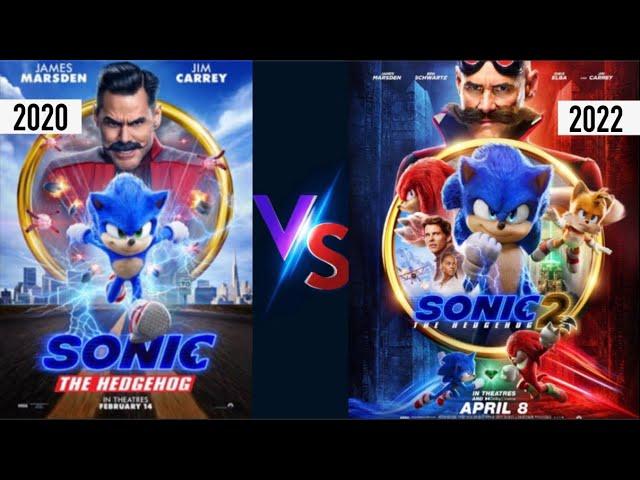 Sonic The Hedgehog (2020) VS Sonic The Hedgehog 2 (2022) Comparison | Trailers