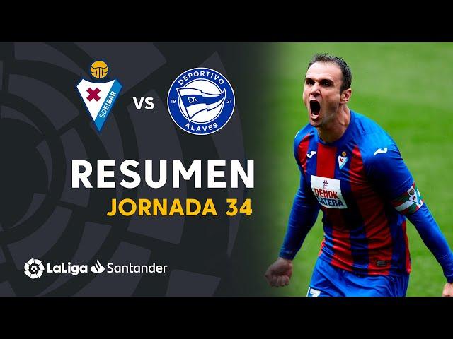 Resumen de SD Eibar vs Deportivo Alavés (3-0)