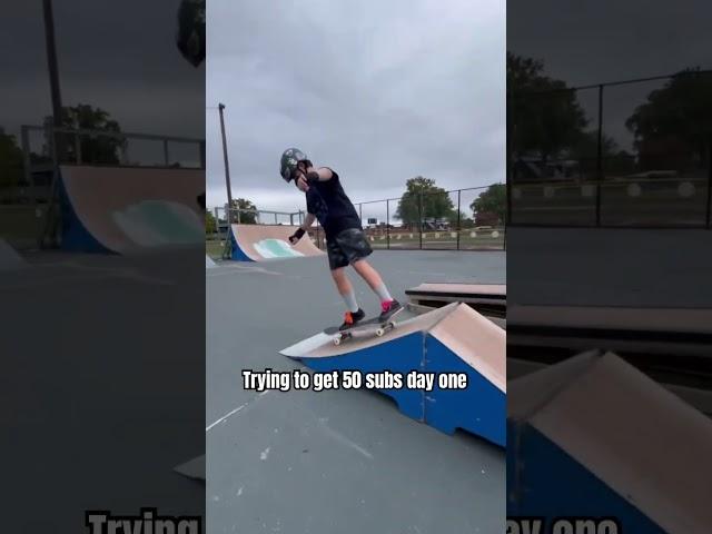 Trying to get 50 subs day one #skateboarding #parkskate #skateboard #skate #goskate #skater