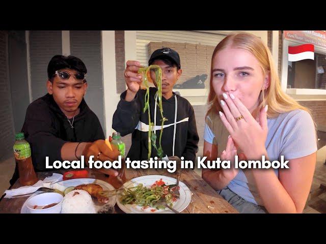 Trying local food in Kuta lombok  * with locals