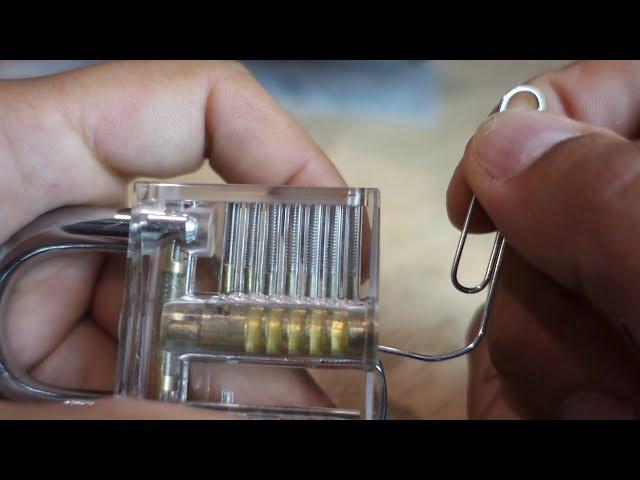 How to pick open a lock with paper clip - life hack