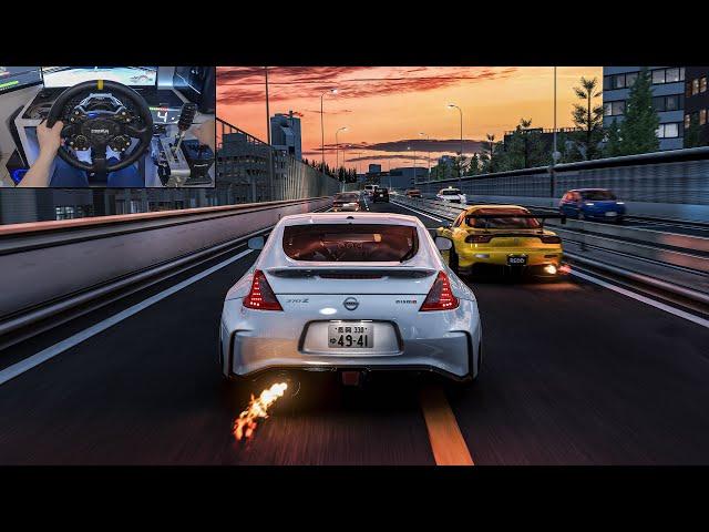 860HP Nissan 370z Nismo & 800HP Mazda RX-7 Spirit R Street Racing - Assetto Corsa | Moza R16 + Pimax