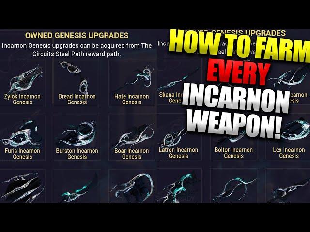 How To Farm Every Warframe Incarnon Weapon In The Game! Strongest Warframe Weapons!