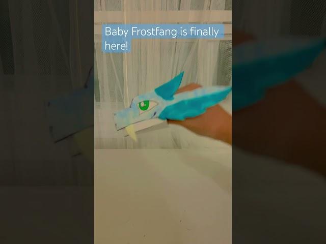 Meet Frostfang jr! #art #dragonpuppets  #paperdragon #dragonpuppetarmy #craft #dragon #artandcraft