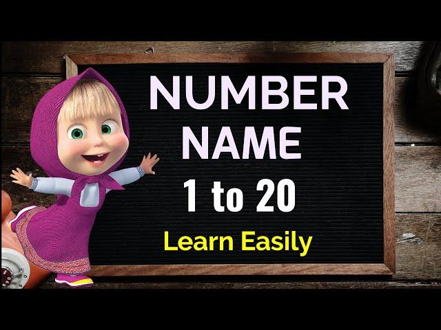 Number Names 1 to 20, Number names 1-20, Number Names with spelling, Number Names for kids, Numbers