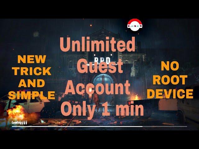 UNLIMITED GUEST ACCOUNT -PUBG MOBILE TRICK/NO ROOT!