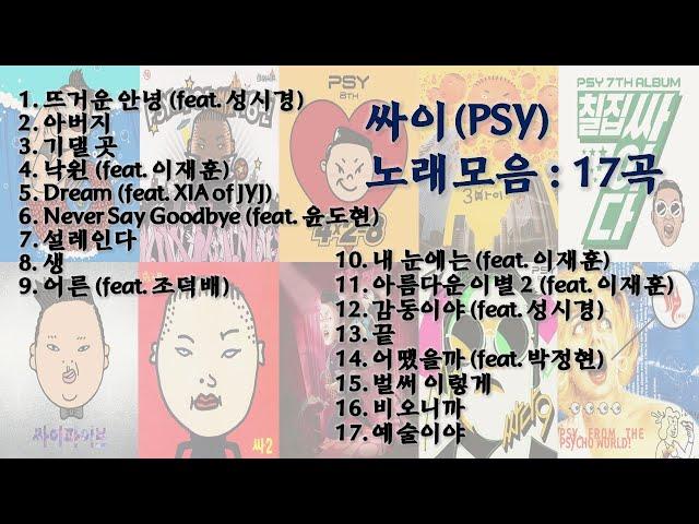 싸이(PSY) 노래모음 : 17곡