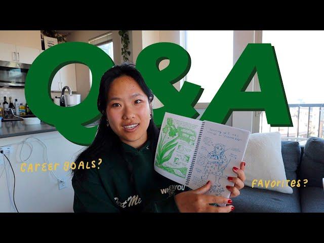 WORK FROM HOME WITH ME AND Q&A | favorite things, career goals, moving plans, etc.