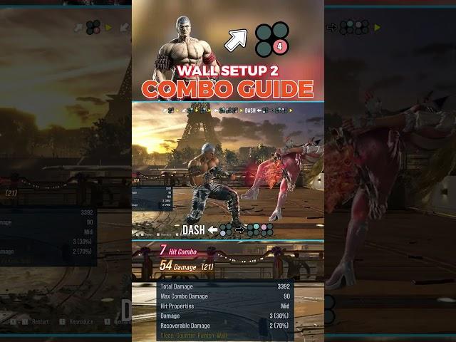 TEKKEN 8 Bryan Fury Combo Guide | UF4 Easy Setup 2 Wall Combo