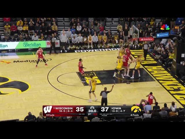 Highlights at Iowa || Wisconsin Basketball || Feb. 8, 2025