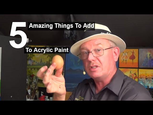 5 Amazing things to add to acrylic paint | Life Hacks | Acrylic painting|#clive5art