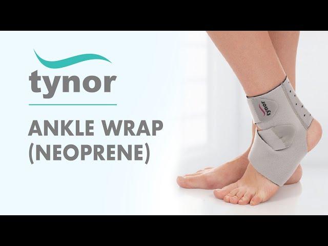 How to wear Tynor Ankle Wrap (Neoprene) to provide firm compression support to the ankle