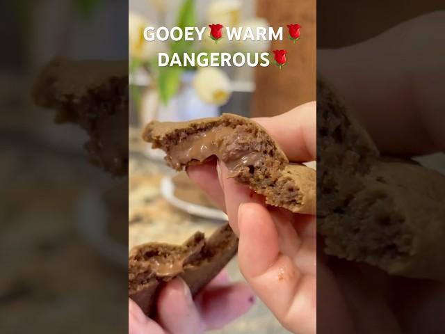 Decadence in every bite…These gooey Nutella chocolate cookies are pure luxury disguised as dessert