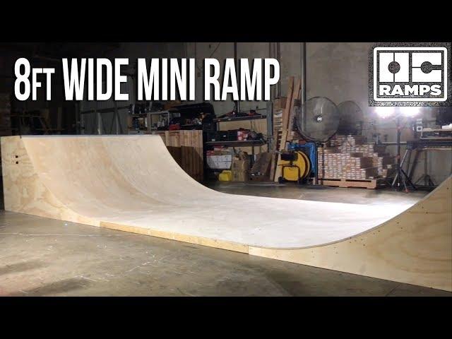 8ft wide Mini Ramp Halfpipe Skateboarding by OC Ramps