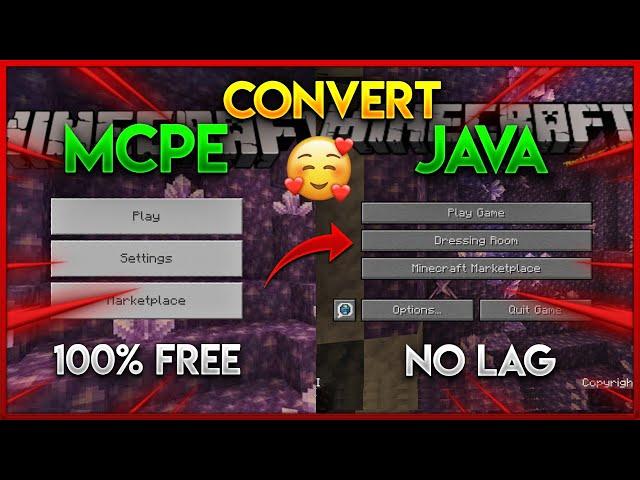 Convert Minecraft Pocket Edition Into Java Edition | Java Ui For MCPE