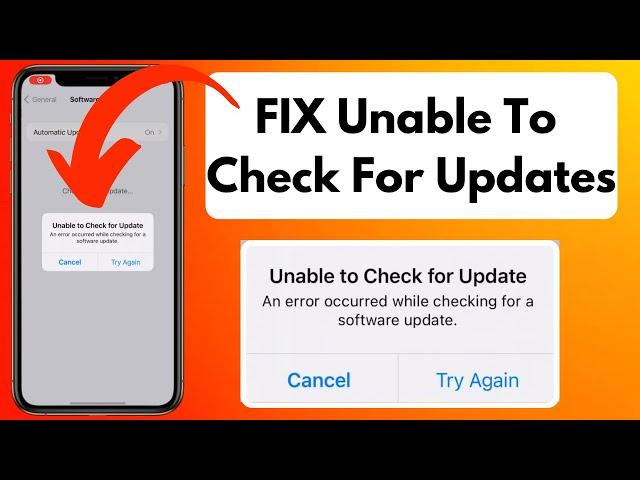 How To Fix Unable To Check For Update Error On iPhone (100% Working )