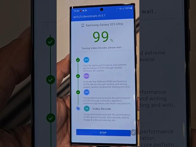 Samsung s23 Ultra Antutu Benchmark | ANTUTU SCORE #shorts #viral #antutubenchmark
