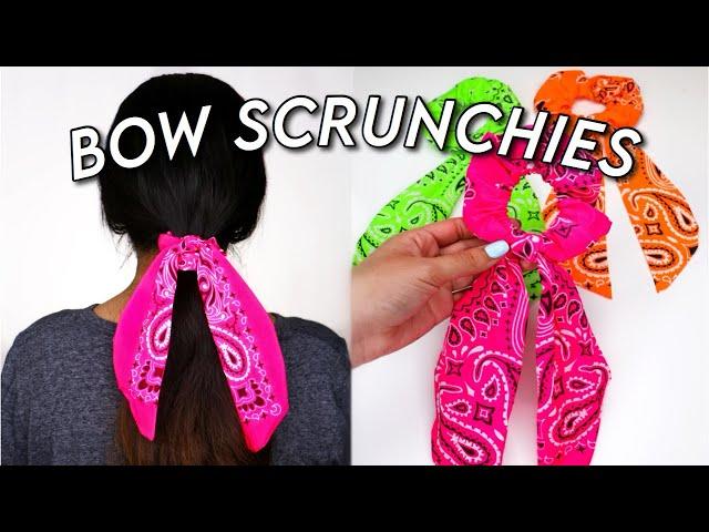 DIY NO SEW BOW SCRUNCHIES! Easy and Cheap! | DIYholic
