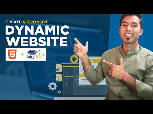 Create Complete Responsive Dynamic Website in HTML, PHP & MySQL in Hindi